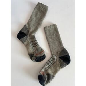 Merrill Men's Merino Wool Work Hiker Crew Socks Moisture Wicking Gray O/S